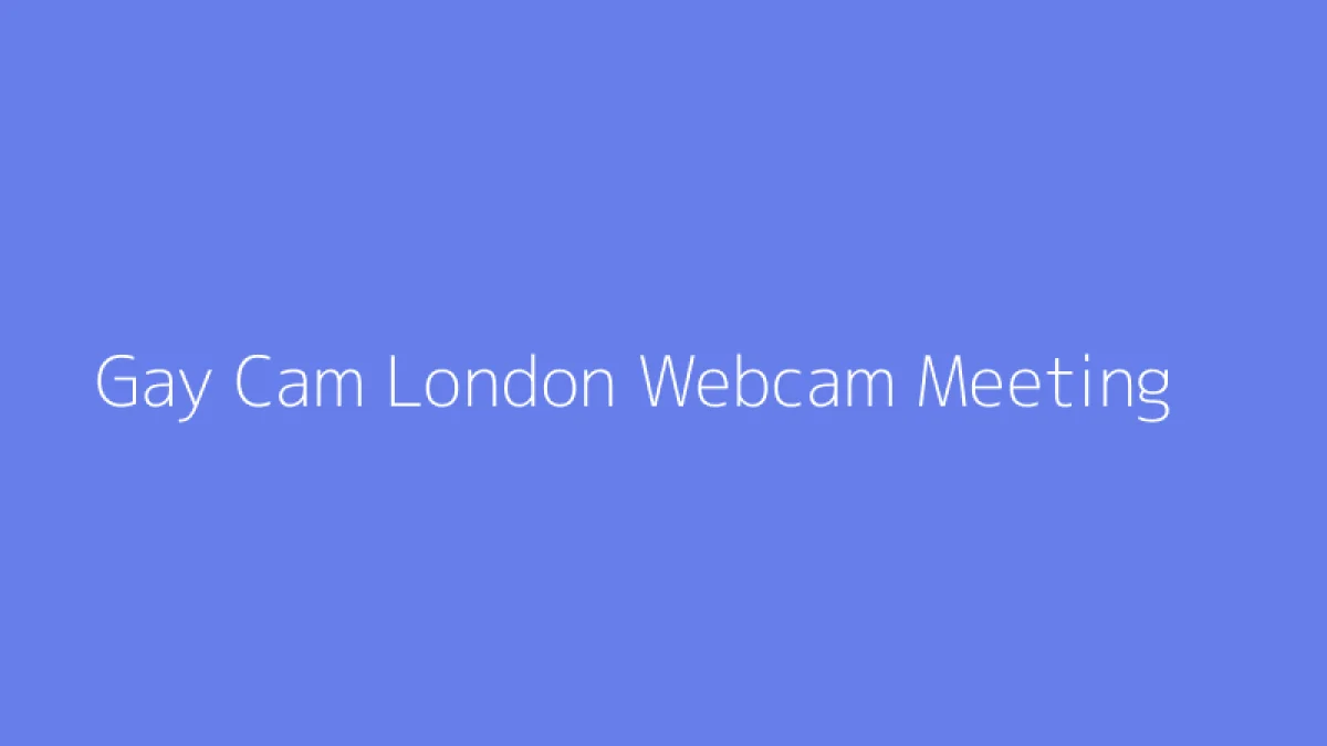 Gay Cam London Webcam Meeting