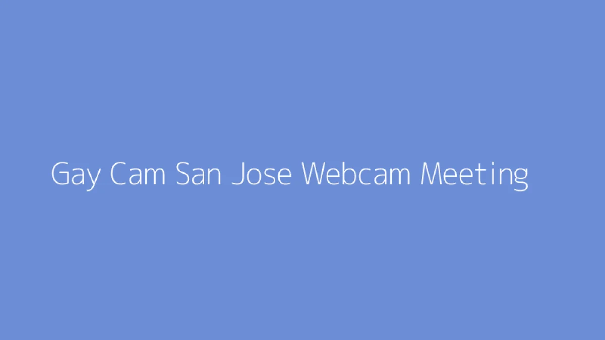 Gay Cam San Jose Webcam Meeting
